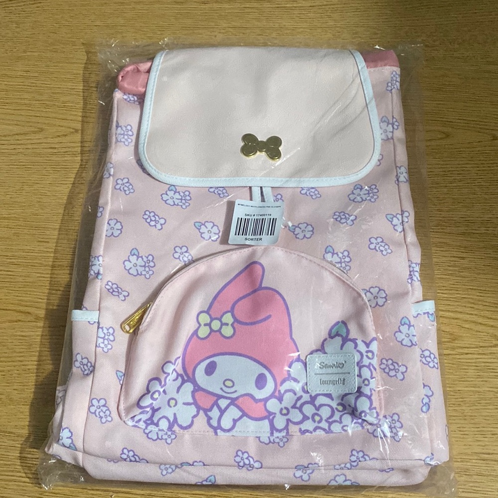 Loungefly My Melody Pastel Floral Slouch Backpack